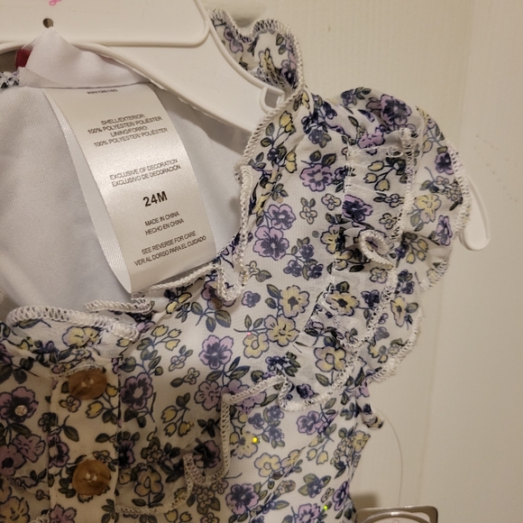Floral Top and Bottom 2 piece set Lavendar & Purple Floral size 24 Month… - Picture 6 of 13